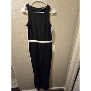 Banana Republic Womens Jumpsuit Black With White Accents Size 4